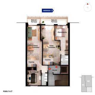 Emprendimiento Mendoza 1500 Rosario. Inmobiliaria Uno Propiedades