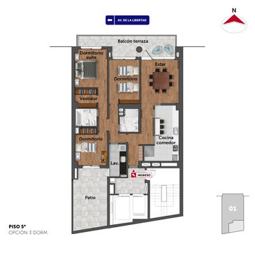 departamento 2-3 dormitorios en venta en Rosario