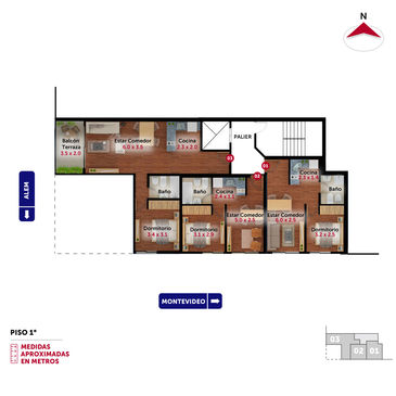 departamento 1 dormitorio en venta en Rosario