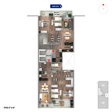 departamento 1 dormitorio en venta en Rosario