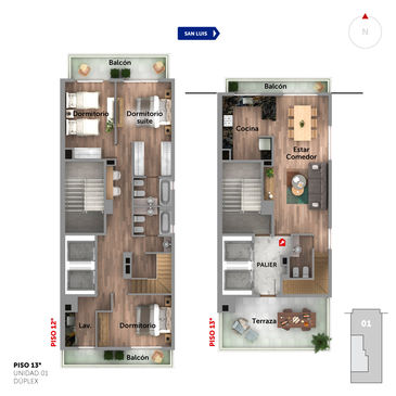 departamento 1 dormitorio en venta en Rosario