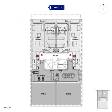 departamento 2 dormitorios en venta en Rosario