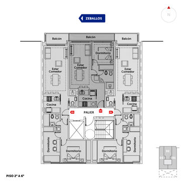 departamento 2 dormitorios en venta en Rosario