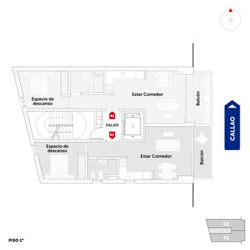 departamento 1-2 dormitorios en venta en Rosario