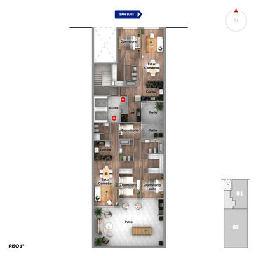 departamento 2-3 dormitorios en venta en Rosario