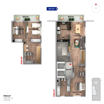 departamento 2-3 dormitorios en venta en Rosario