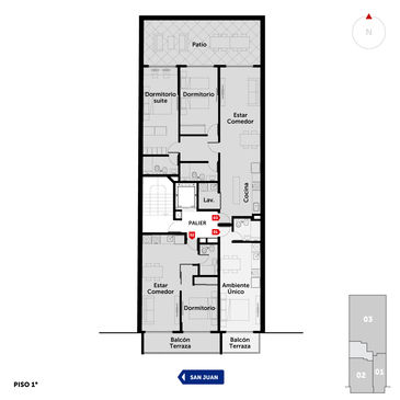 departamento 2 dormitorios en venta en Rosario